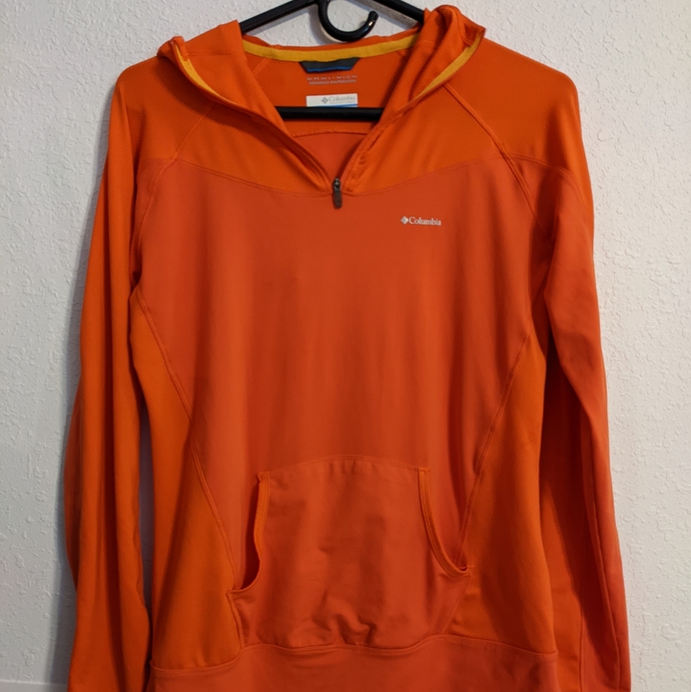 Men's Columbia Omni-Wick Advance Evaporation Long Sleeve Shirt With Hood